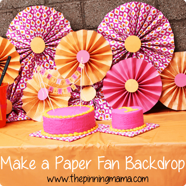 DIY Party Decor- How To Make A Paper Fan Backdrop | The Pinning Mama