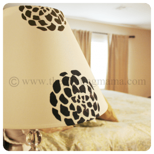 Stenciled Lamp Shade using Silhouette Cameo