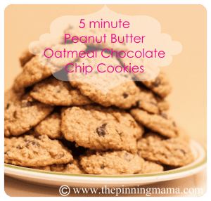 Easy Peanut Butter Oatmeal Chocolate Chip Cookies Chocolate Chip Cookies