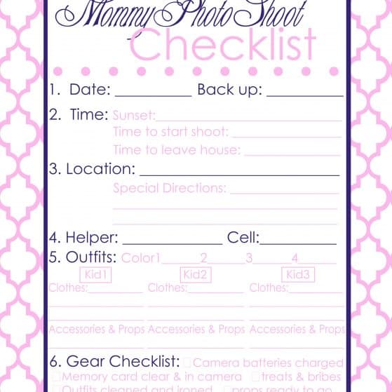 Free printable photo planner