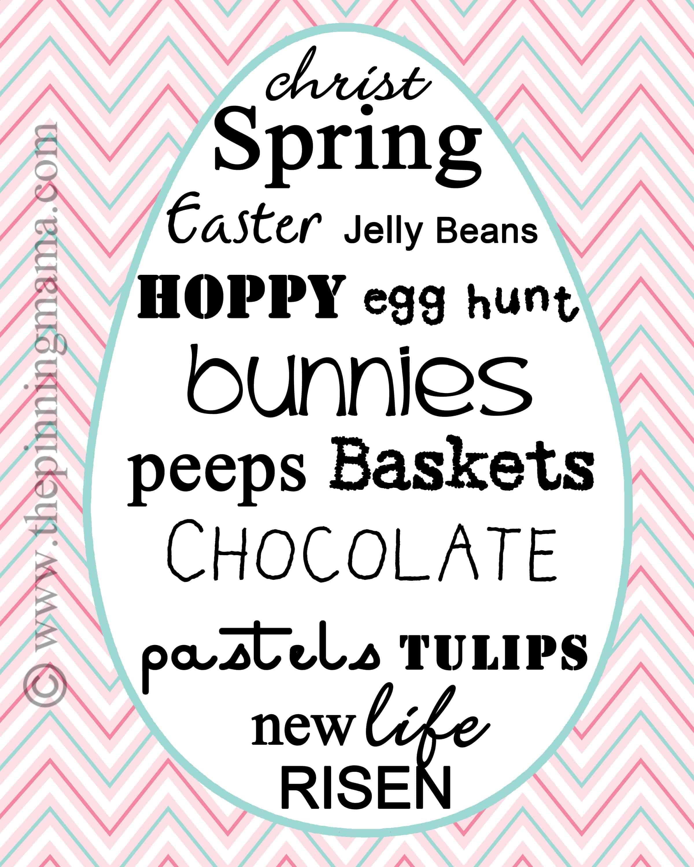 Easter Printable www.thepinningmama.com Easter, printable, free