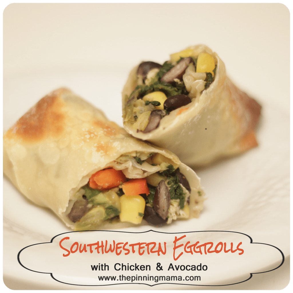 Baked Southwestern Eggrolls with Chicken and Avocado by www.thepinningmama.com