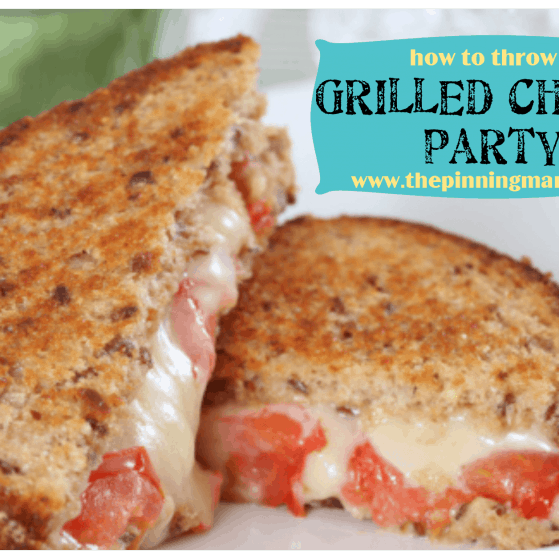 grilled cheese party, group party ideas, interactive dinner, grilled cheese sandwich, yummy party idea, cooking for a crowd, host a party