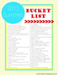 2013 Summer Bucket List ~ Summer Ideas and Activities for Kids by www.thepinningmama.com