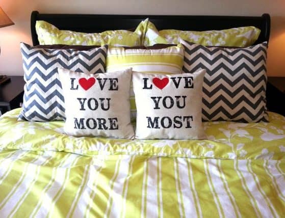 home decor - cute anniversary pillows www.thepinningmama.com