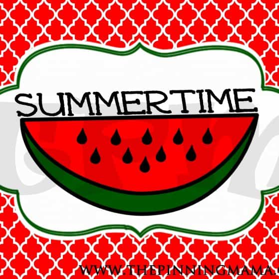 Free Summer Printable - Summertime by www.thepinningmama.com