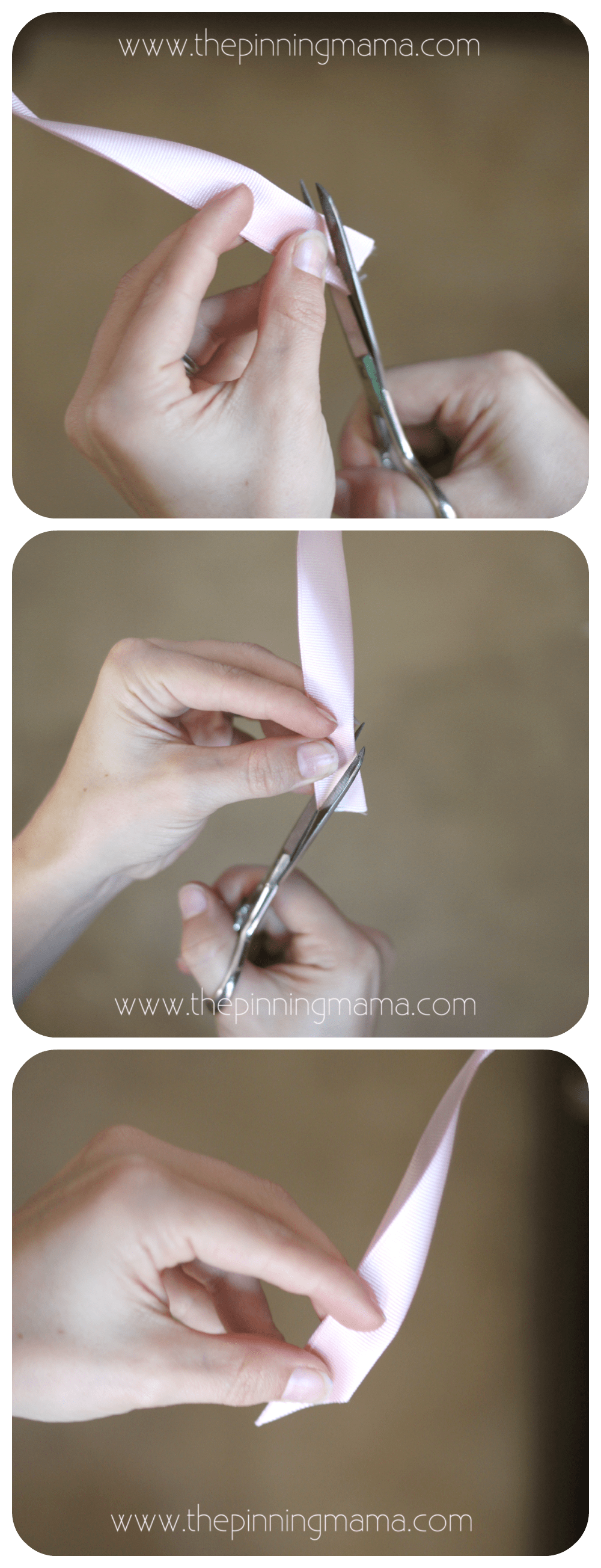 How to make a hanging bow board organizer by www.thepinningmama.com