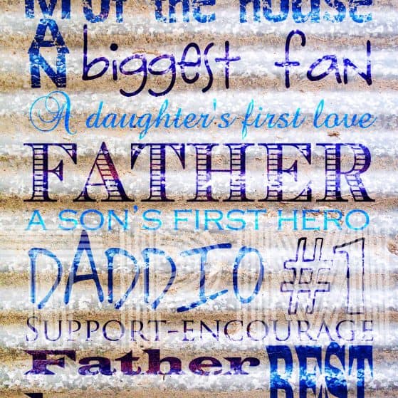 Free Father's Day Printable Subway Art