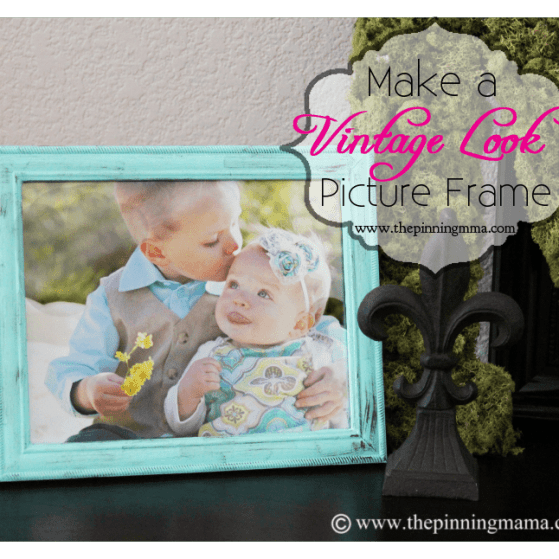 How to Create a Vintage Picture Frame with a Dry Brush Technique by www.thepinningmama.com