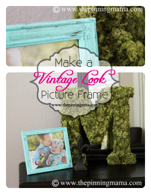 How to Create a Vintage Picture Frame with a Dry Brush Technique by www.thepinningmama.com