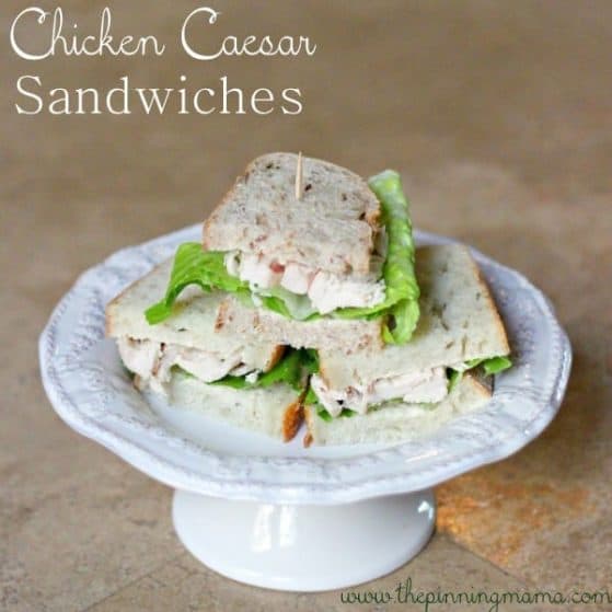 Chicken Caesar Sandwich by www.thepinningmama.com