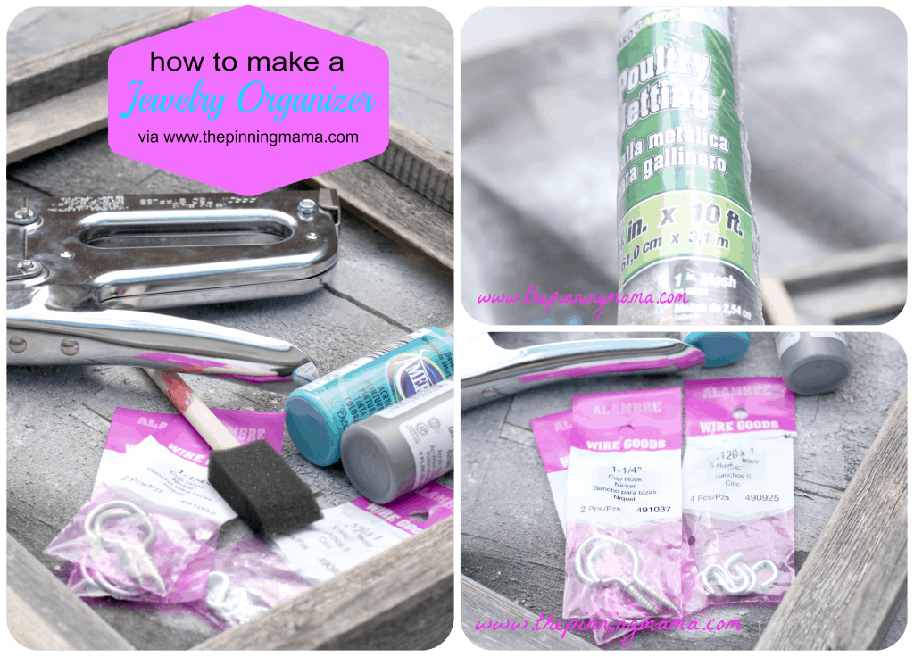 how to make a jewelry organizer www.thepinningmama.com