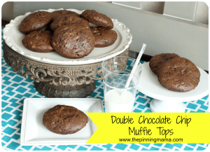 double chocolate chip muffins www.thepinningmama.com