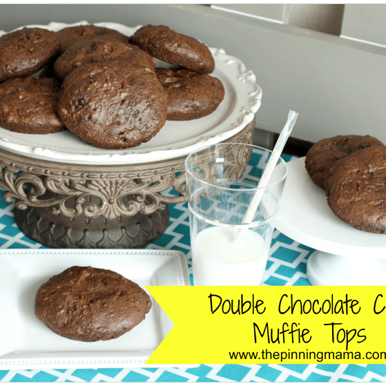 double chocolate chip muffins www.thepinningmama.com