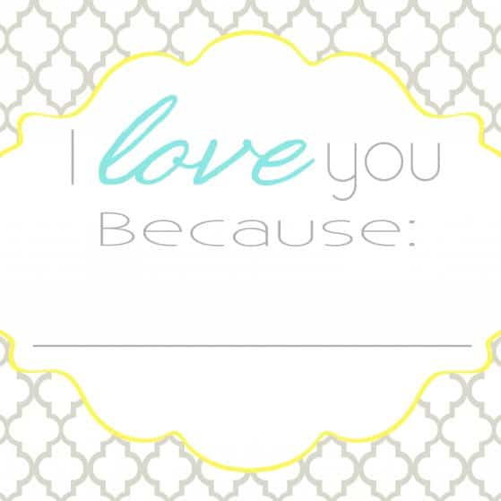 I Love You Because Dry Erase Frame by www.thepinningmama.com