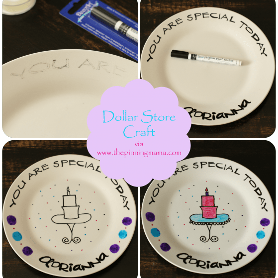 DIY How to Make a Personalized Birthday Plate www.thepinningmama.com