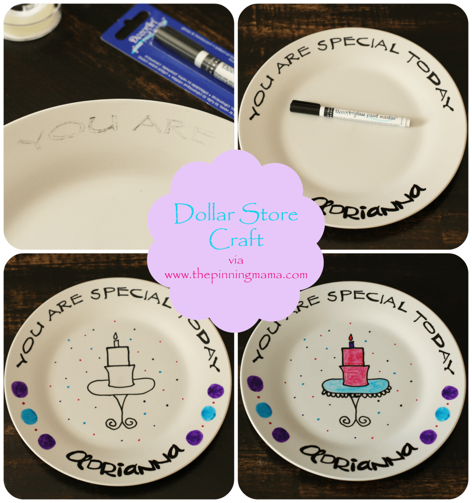 DIY How to Make a Personalized Birthday Plate www.thepinningmama.com