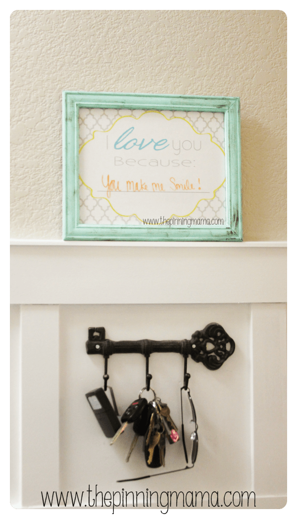 I Love You Because Dry Erase Frame by www.thepinningmama.com