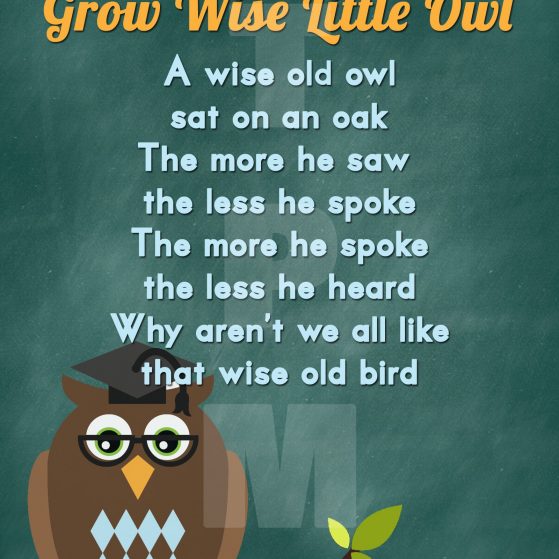 Free Back to School Owl Printable Word Art
