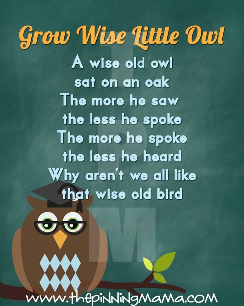 Free Back to School Owl Printable Word Art
