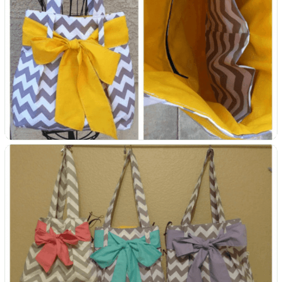 Chevron Bag with Bow from Babybug Creations
