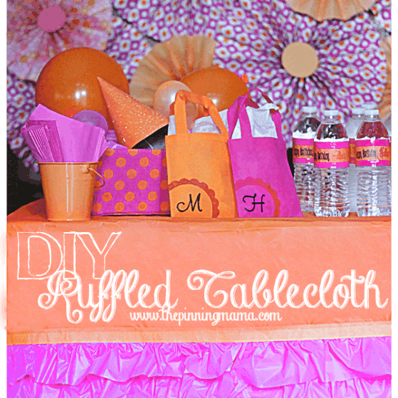 DIY Easy Ruffled Tablecloth - Click here for instructions!