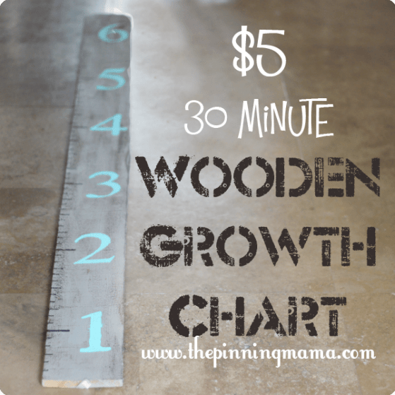 How to Make a Wooden Growth Chart for under $5! www.thepinningmama.com
