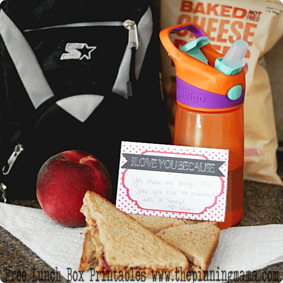 Free Printable Lunch Box Notes - click here to downoad