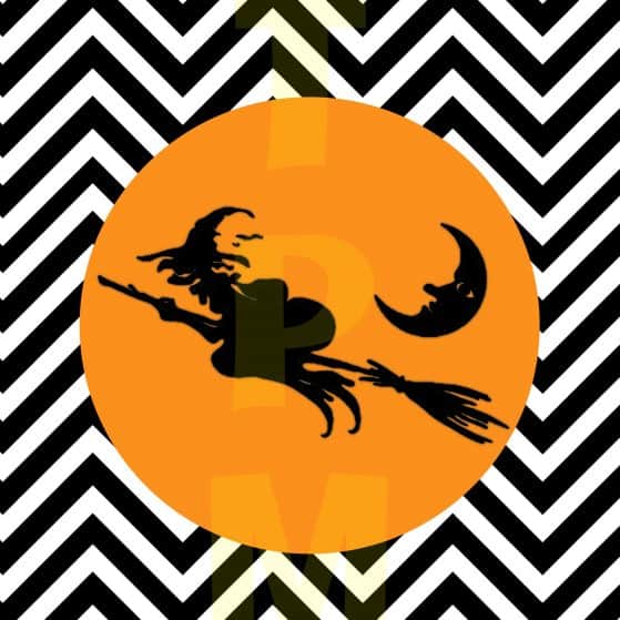 Free Printable Chevron Halloween printable from The Pinning Mama - Click here to download version without watermark
