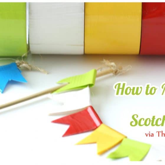scotch tape diy bunting www.thepinningmama.com