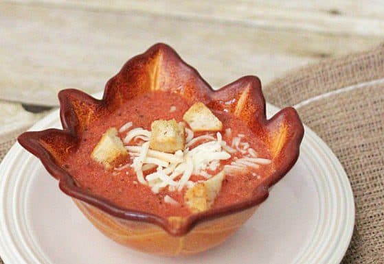 Easy Creamy Tomato Basil soup 1