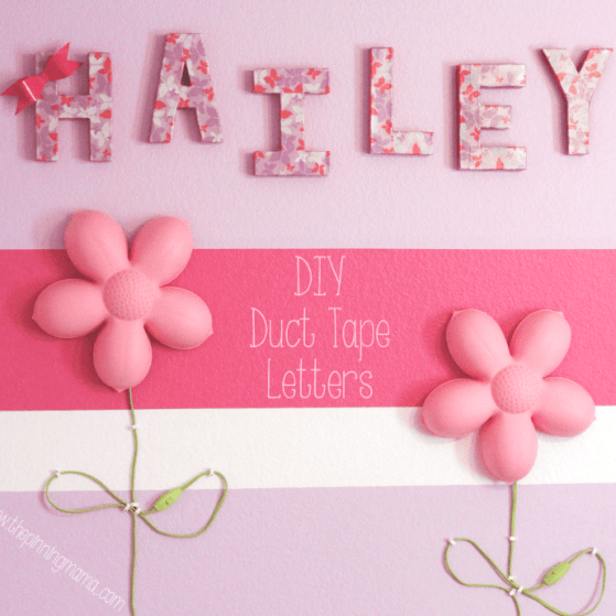 Duct Tape Mongrammed Letters by www.thepinningmama.com