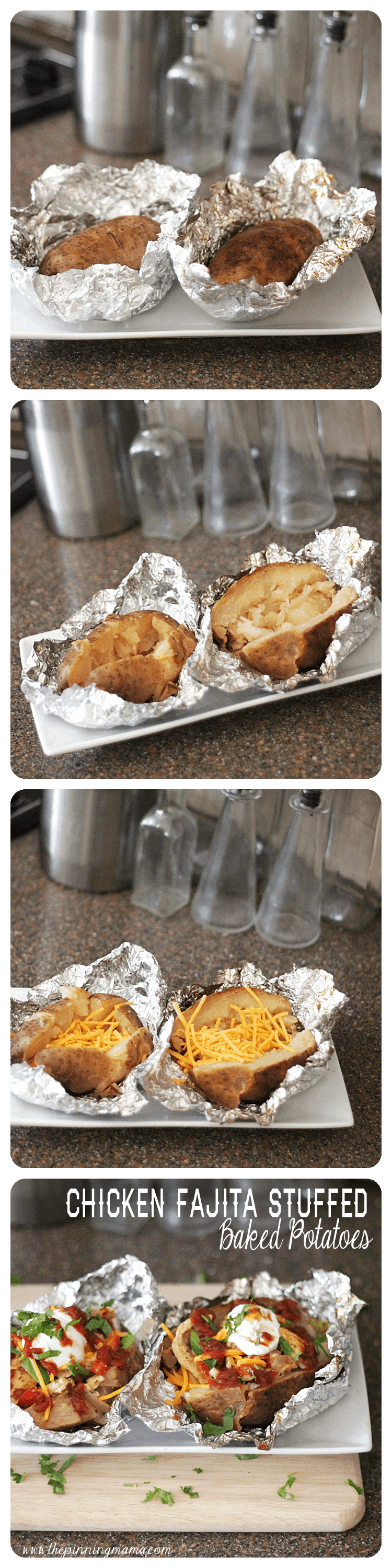 {Easy Family Dinners) Chicken Fajita Stuffed Baked Potato - click for recipe #shop