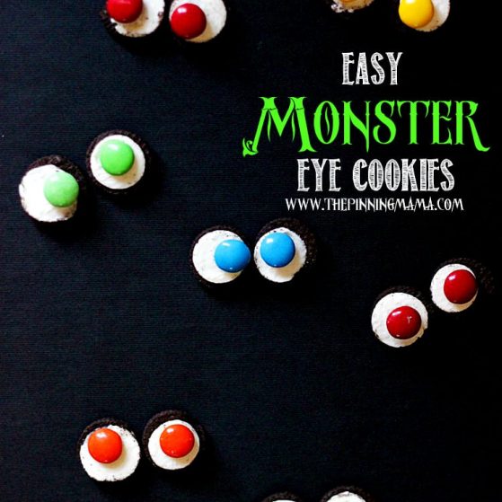 Easy Halloween Snacks: Color Changing Witch's Brew and Monster Eye Cookies #shop