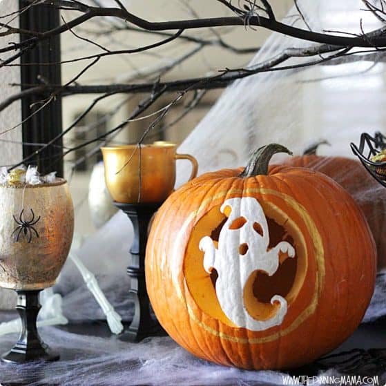 Pumpkin Carving + Paint with Pumpkin Master's to make a unique pumpkin