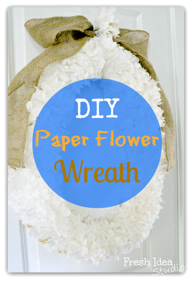 DIY paper flower wreath