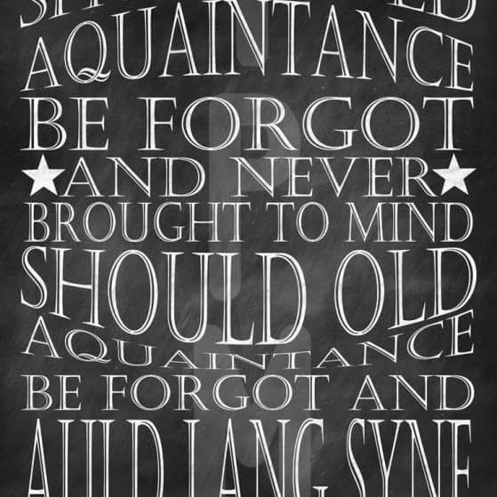 New Year's Eve Free Printable Auld Lang Syne by www.thepinningmama.com