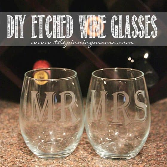 How to Make Etched Wine Glasses- makes a great gift!