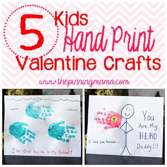 Kids Hand Print Valentine Ideas - Click here to see all!