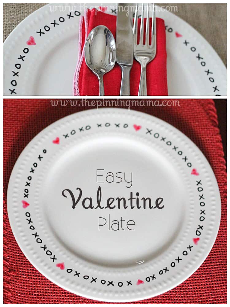 Easy Valentine's Day Plate by The Pinning Mama