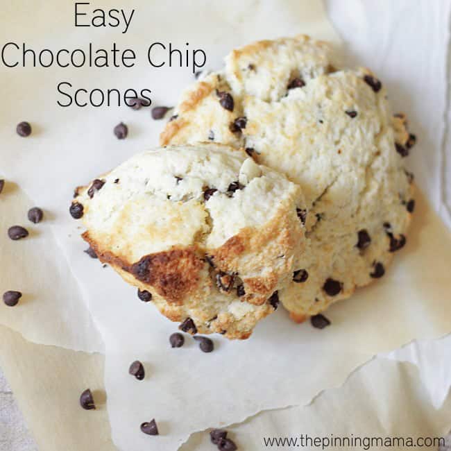 Tender, soft, and perfect chocolate chip scones. This recipe is so EASY!