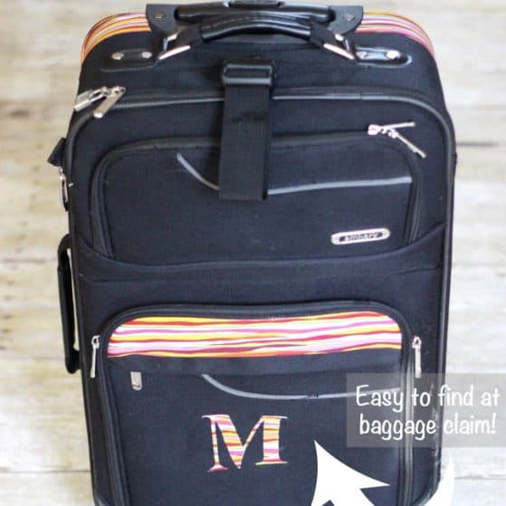 Never lose your suitcase at baggage claim again! Easy Customized Suitcase with Fabric Duck Tape®
