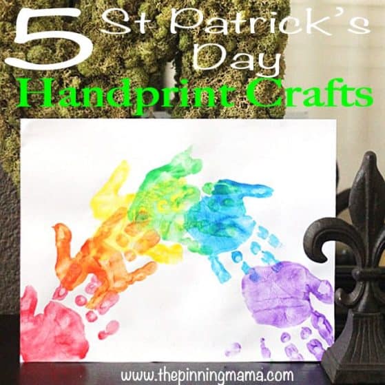5 Saint Patricks Day Kids Handprint Crafts - Click here to see all