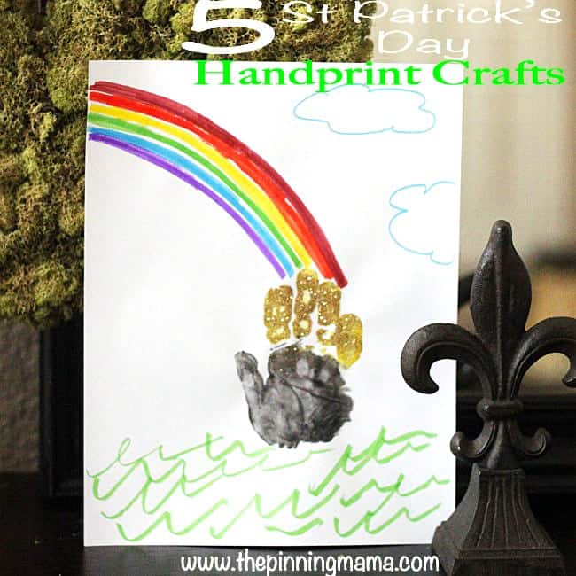 5 Saint Patricks Day Kids Handprint Crafts - Click here to see all