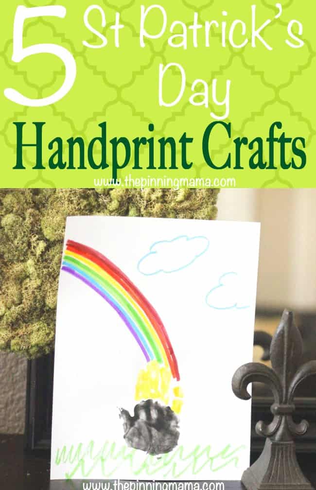 5 Saint Patricks Day Kids Handprint Crafts - Click here to see all