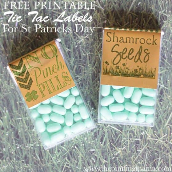 Free Printable Tic Tac Labels for Saint Patrick's Day
