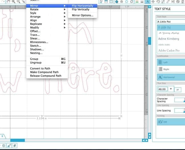 How to make a mirror image in Silhouette Studio