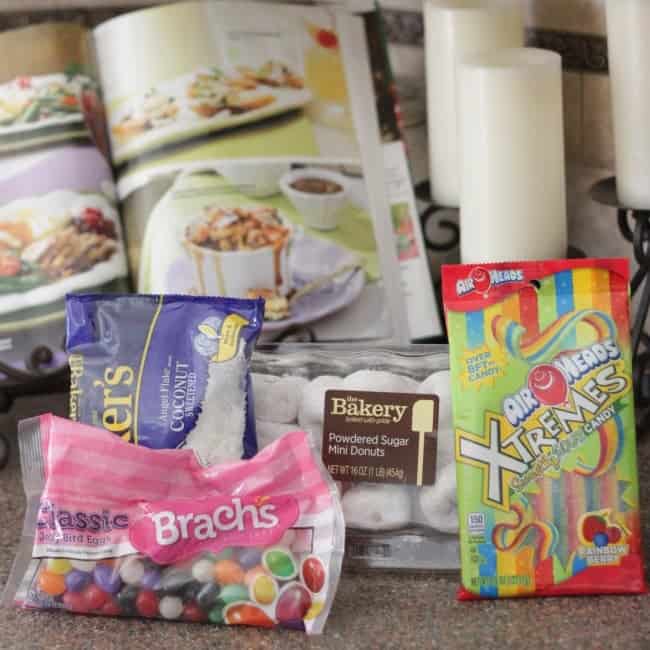 Powdered Donut Easter Basket Treats - click for easy tutorial