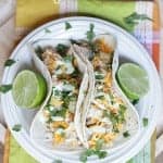 Crock Pot Creamy Chicken Tacos made with only 3 ingredients! Click here for recipe!