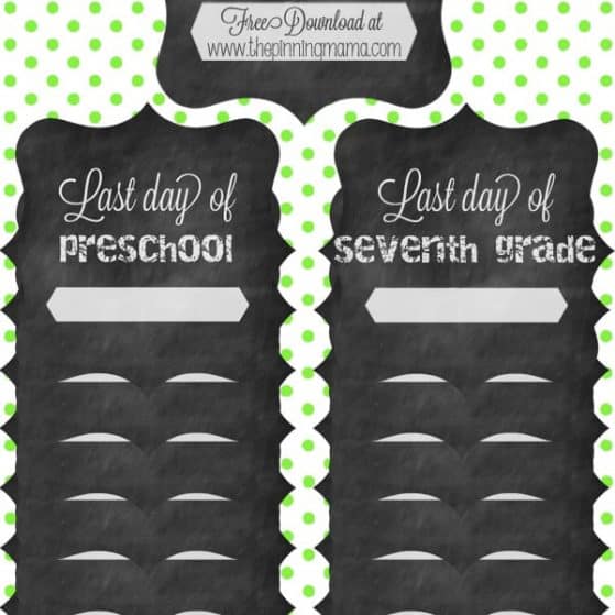Last Day of School Free Printable Sign